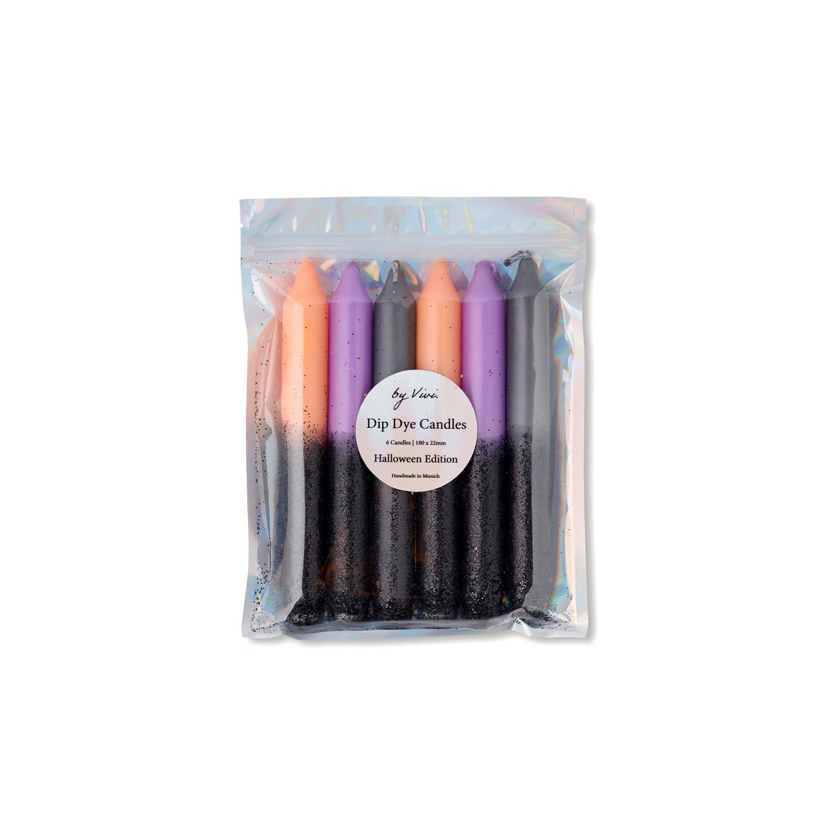 Dip Dye Candles in Set: Glitter Halloween Edition