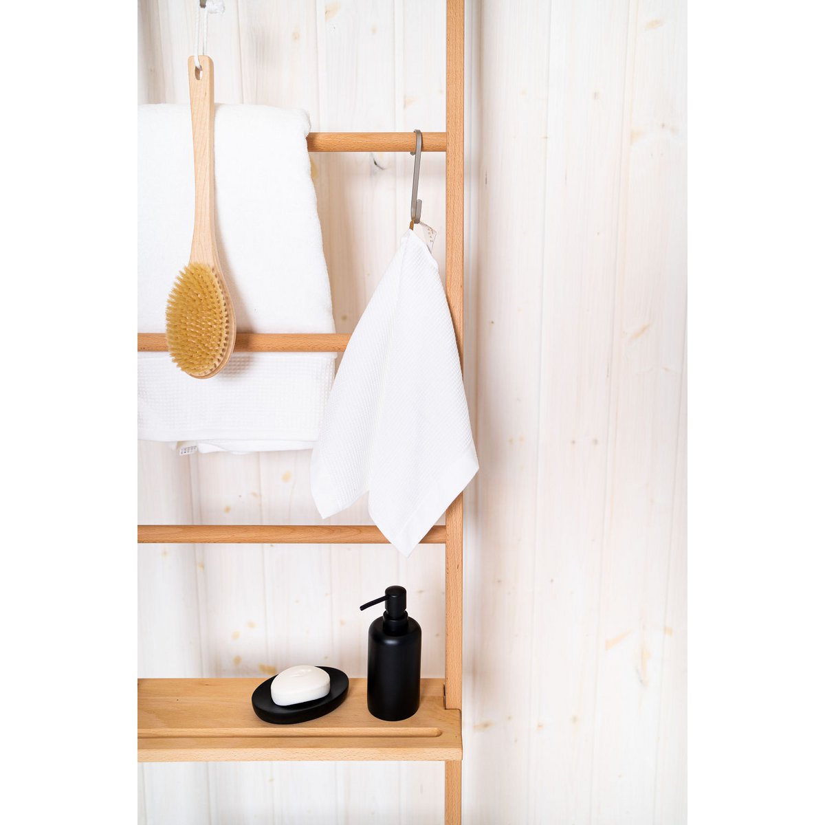 Kleiderleiter, Handtuchhalter SET aus massiver Buche