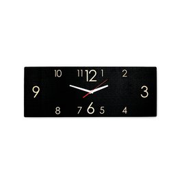 Houten Wandklok Zwart (2 Maten)