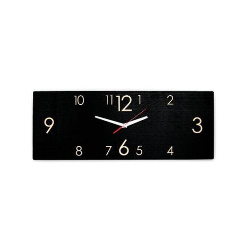 Holzwanduhr Schwarz (2 Größen)