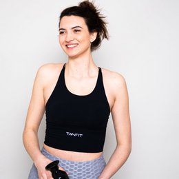 Cross Back Sports Bra - Black