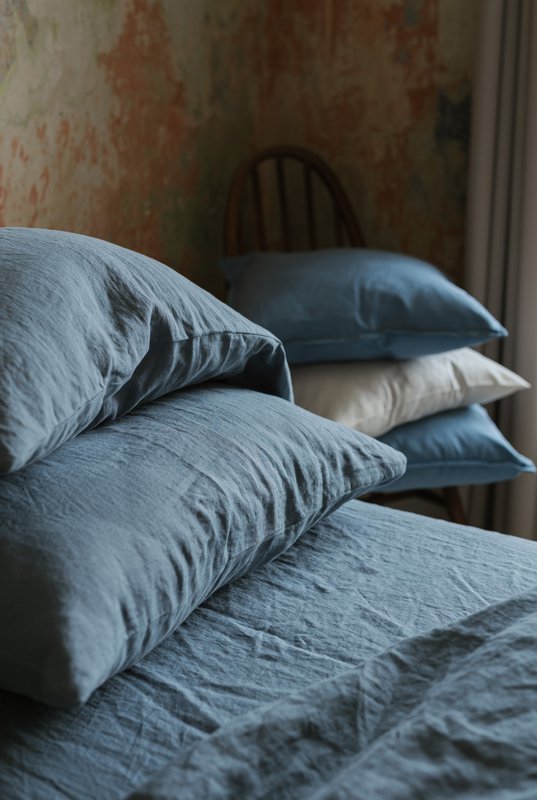 Dark Grey Linen Duvet Cover Set
