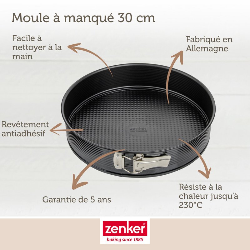 Sartén desmontable 30 cm Zenker Negro Metalizado