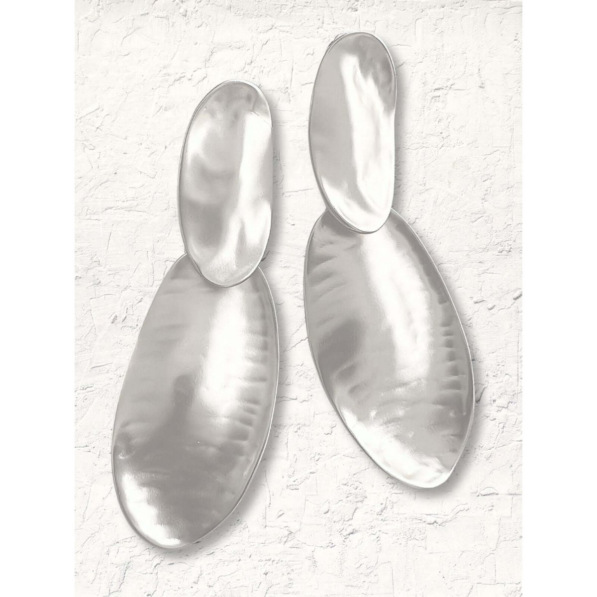 Boucles d'oreilles tendance Meia argentées