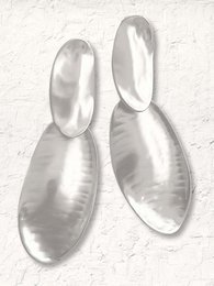 Meia silver colored statement earrings