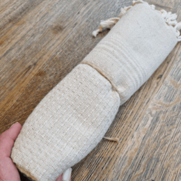 Toalla de mano Alya Linen Hammam, natural