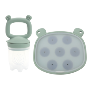 Fruit Pacifier Bear with Ice Cream Tray Sage Green
