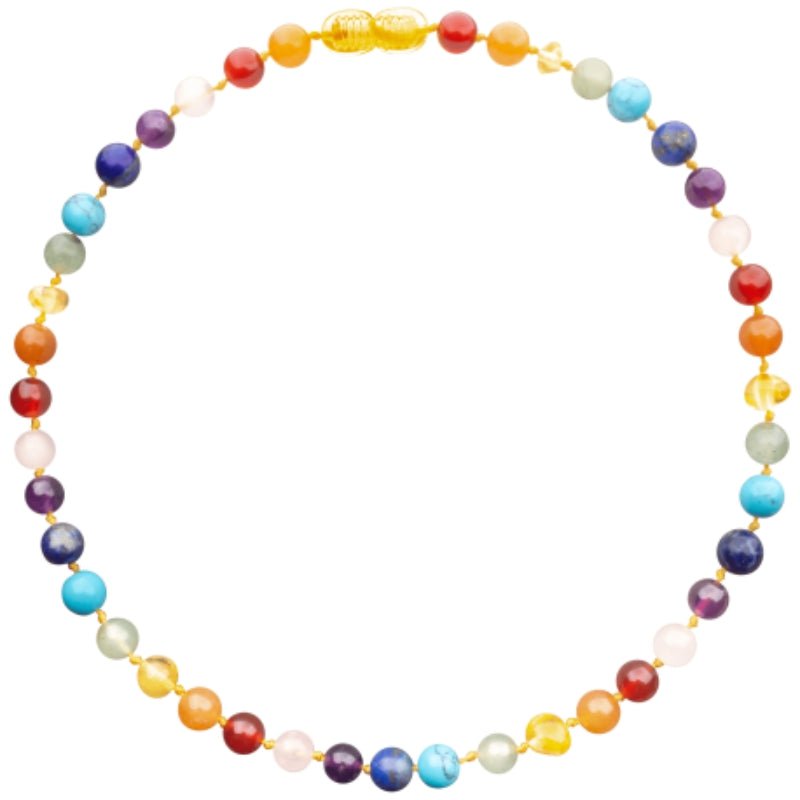 Bernsteinkette für Babys und Kleinkinder – Honig-Mix (32 cm)