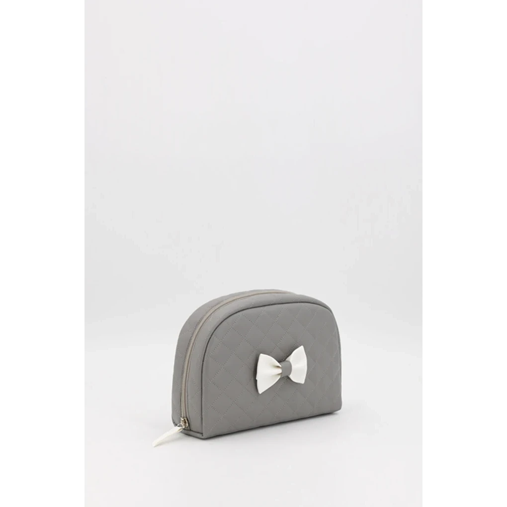 Trousse de toilette matelassée pour bébé avec nœud, rose