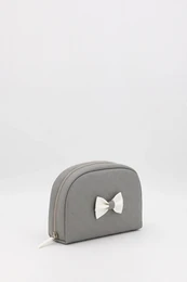 Trousse de toilette matelassée pour bébé avec nœud, rose