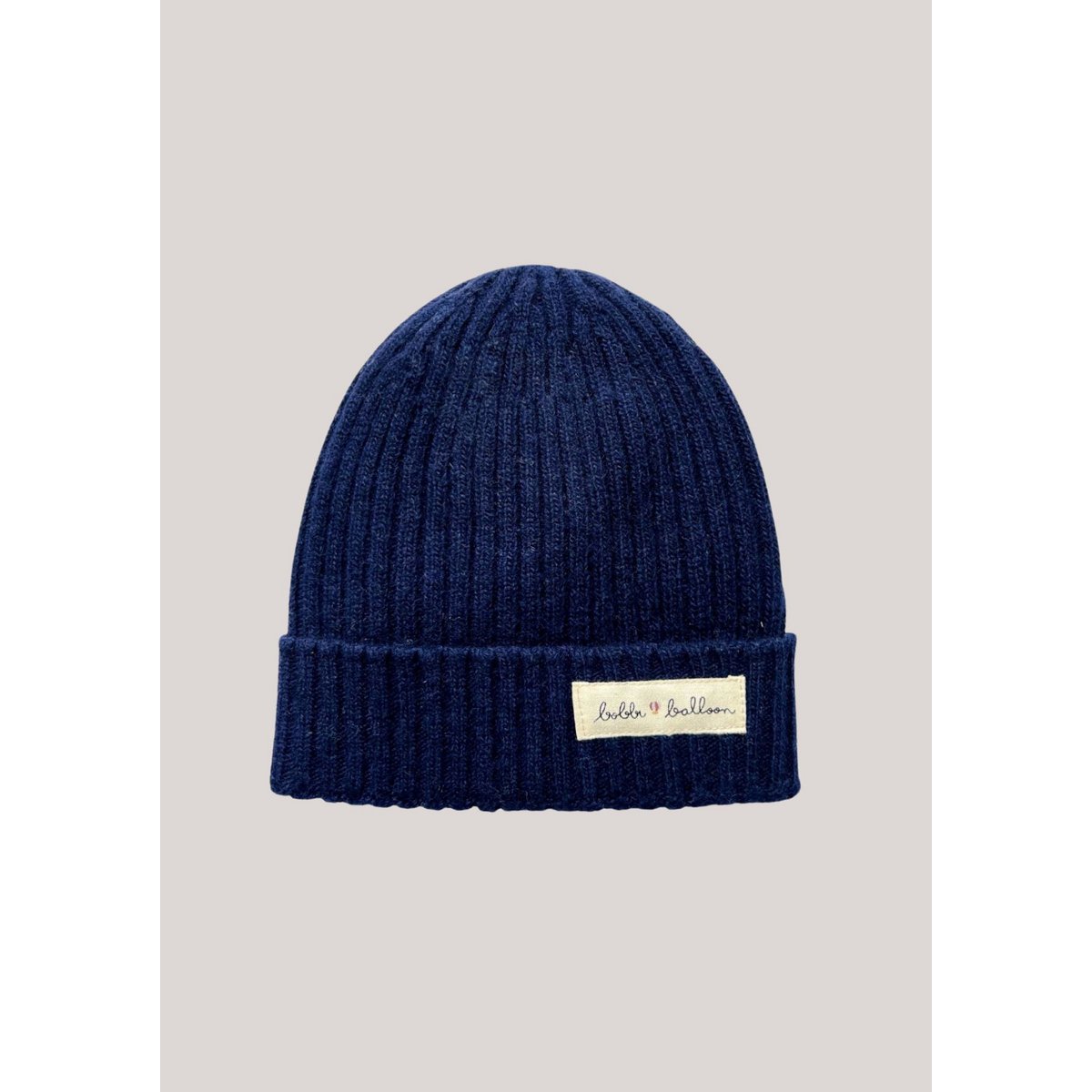 Klassieke gebreide muts - marineblauw