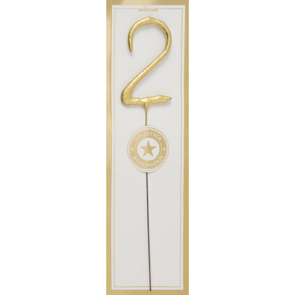 2 gold Goldstück weiß Wondercandle® classic