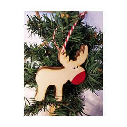 Handmade reindeer made of wood