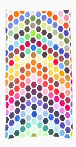 Wool/Silk Scarf - Otra Cosa - Color Hexagon Blocks - 4177