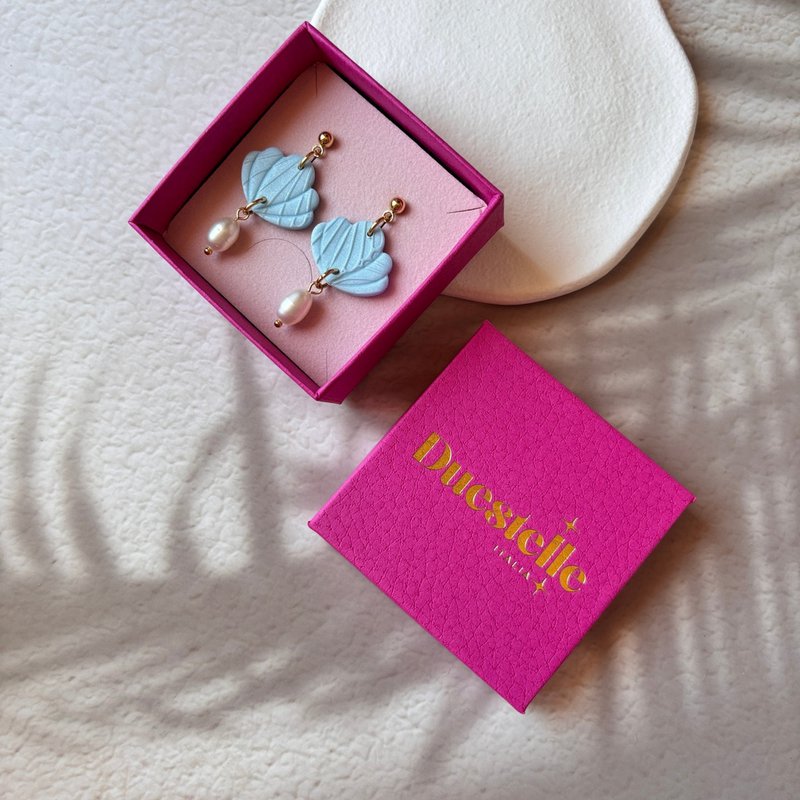 Atrani Shells - Handcrafted Earrings with Natural Pearl