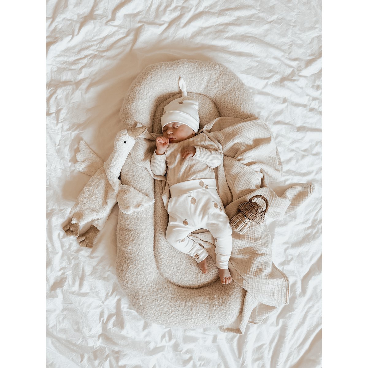Baby nest TEDDY bouclé NATURE