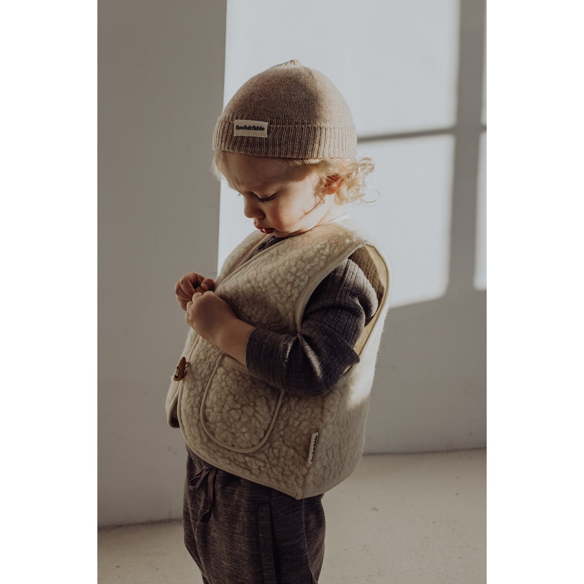 Gilet Sherpa en Laine - Lait