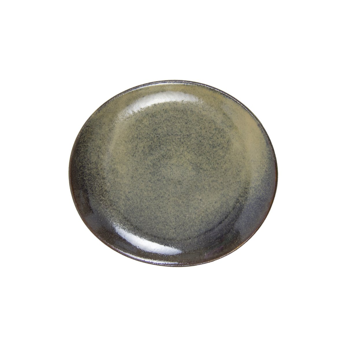 owalna płyta ochra glazura medium ceramiczne