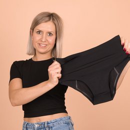 Emmy sømløs menstruation glide sort