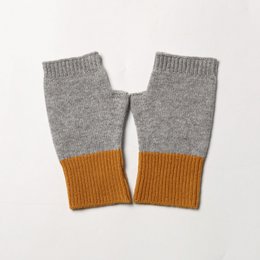 Fingerlose- 100% Cashmere Duo-Color Fingerless Handschuhe