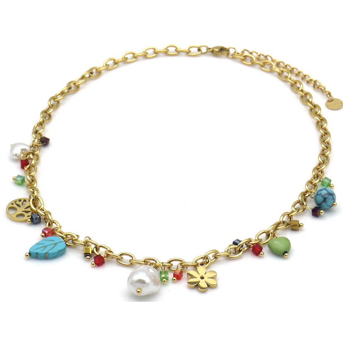 H-D24.2  N2503-033G S. Steel Necklace Charms 40-45cm