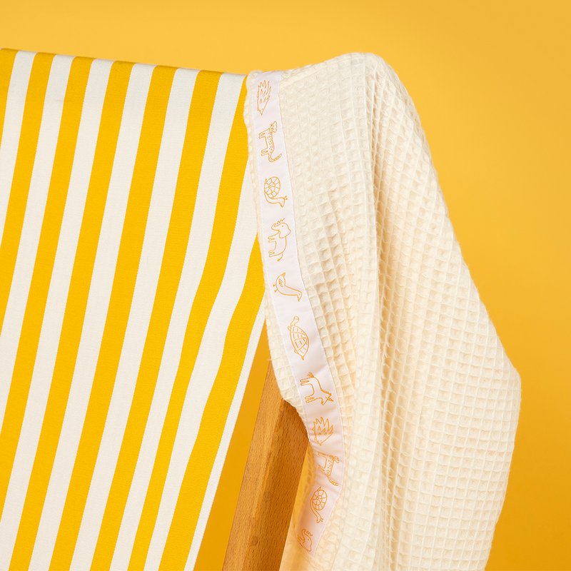 Witte honingraat babybadponcho