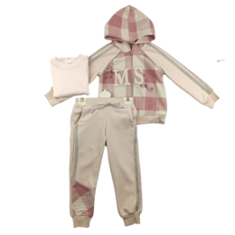 Pigesæt af 3 med sweatshirt, str. 104/122