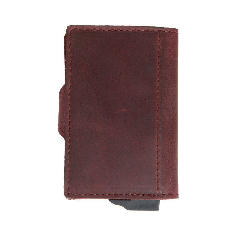 Card Case Plus Wallet Vintage Burgundy