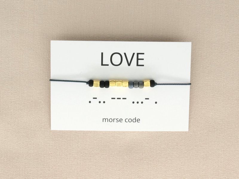 Morsecode armband love (zilver,rosé goud,goud)