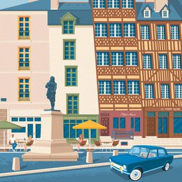 Vintage St Tropez Poster | Poster City Saint Tropez Provence Côte d'Azur France Copy
