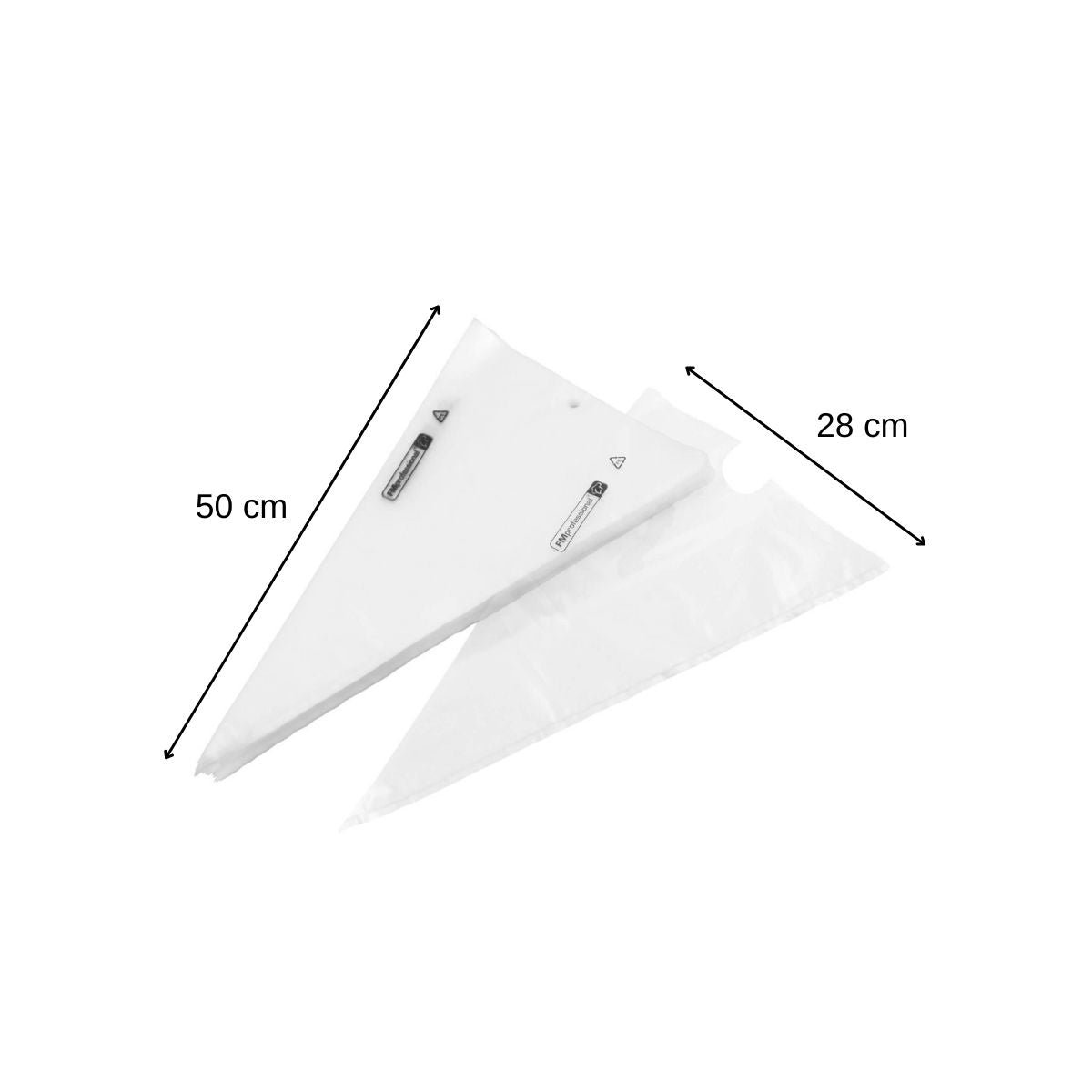 Set de 100 poches à douilles professionnelles jetables 50 cm et Verre doseur transparent en plastique 1 litre FM Professional
