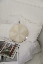 Boucle „biała owieczka”, bawełniana poduszka Patchwork Candy