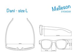 Children's sunglasses Dani 7+ years - size L - Dark gray with black / red revo coating lenses