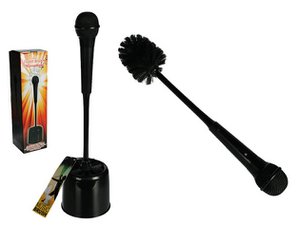 Microphone toilet brush