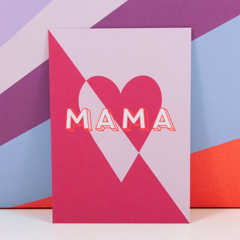 Postkarte Mama aus Recyclingpapier