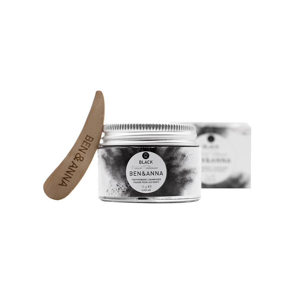 Toothpowder in Glass Jar