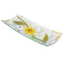 Frasco de empatata en vidrio Murano, favorita de la idea de regalo, decoración de oro floral