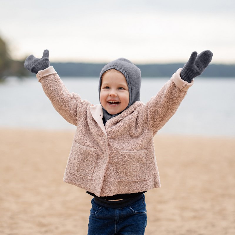 Kids' Knit Double Mittens Merino & Cashmere