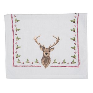 Gastendoekje 40x66 cm Beige Bruin Katoen Hert Toilet Handdoek