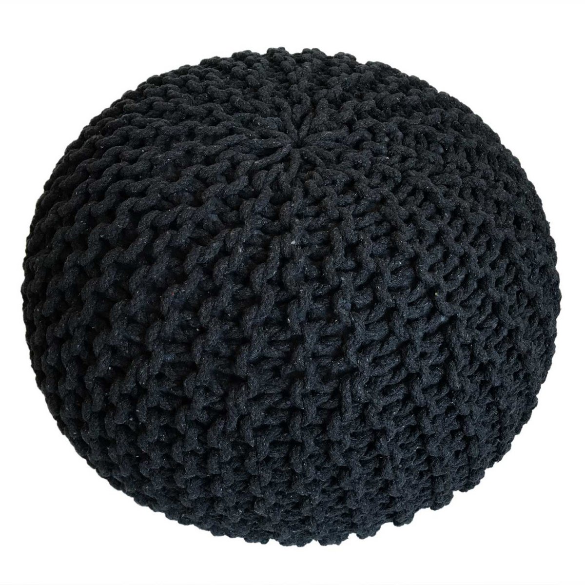 Pouf Ø 55 h 37 h 37 tabouret de tricot siège de planche de sol de pouf durable