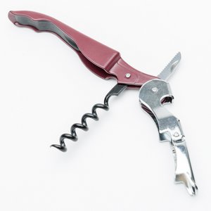 BURGUNDY CORKSCREW WAITER PROFESSIONAL ENAMELED - Individual Bag