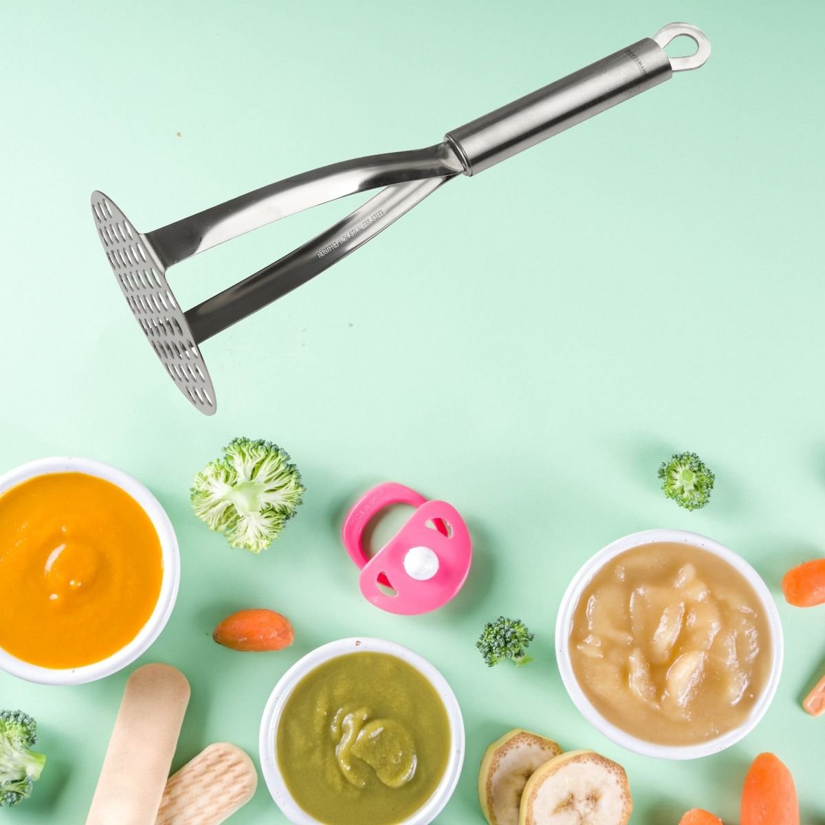 Fackelmann Ovale professionele RVS aardappelstamper