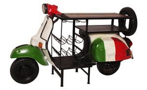 "Italy" bar table made from a recycled scooter