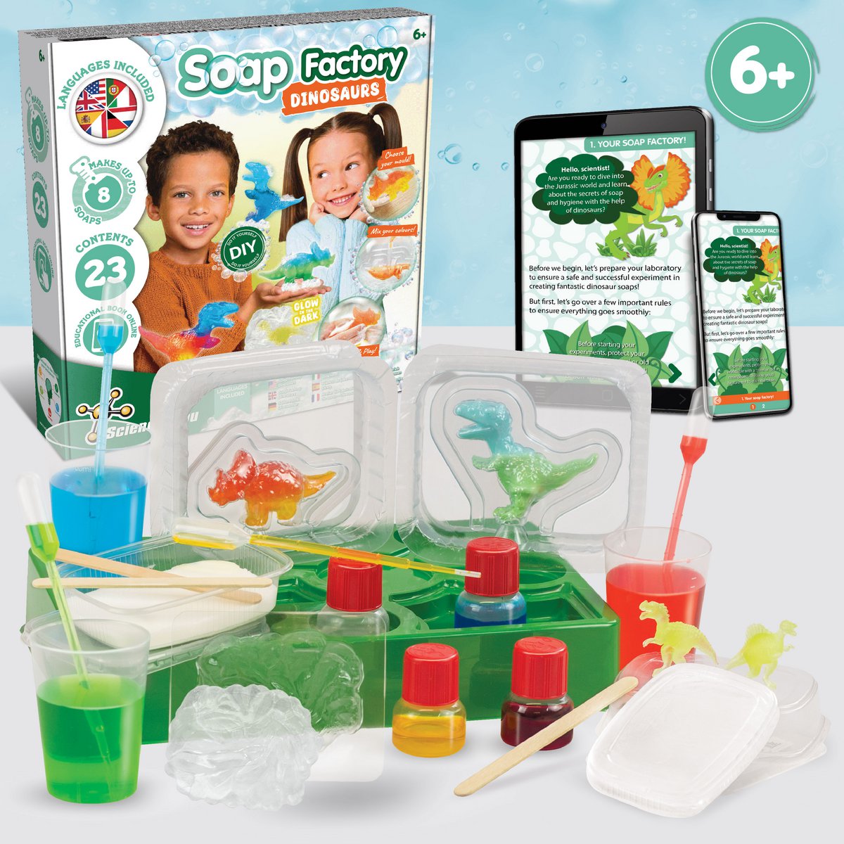 Soap Factory Dinosaurs Educational Toy 7 languages