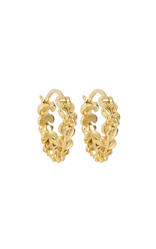 Arete flor chapado en oro 14k