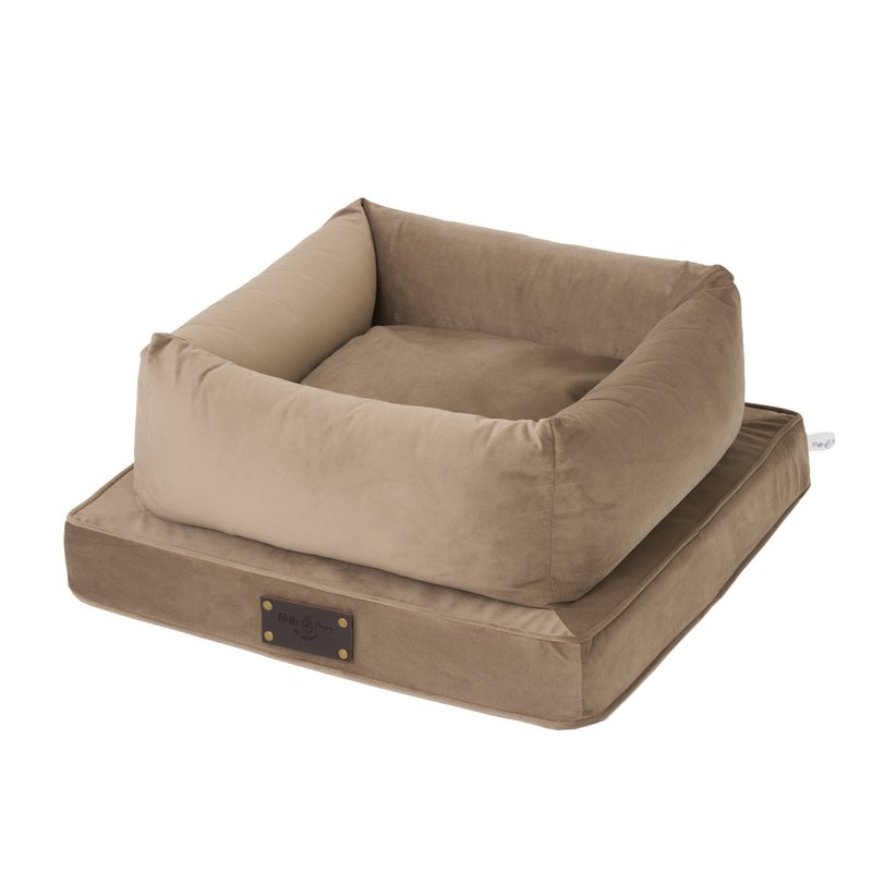 "Nero" pour un chien et un chat de la marque de chiot moelleux, du café avec du lait, du matériau en velours, fabriqué à la main!