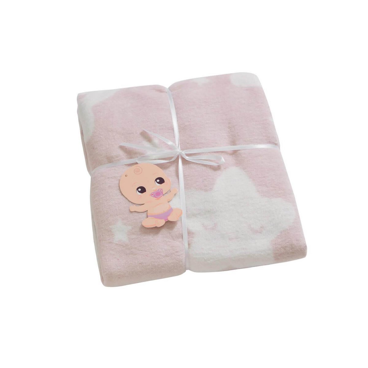Star Cotton Baby Decke - rosa