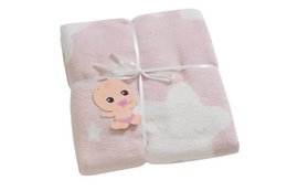 Star Cotton Baby Decke - rosa