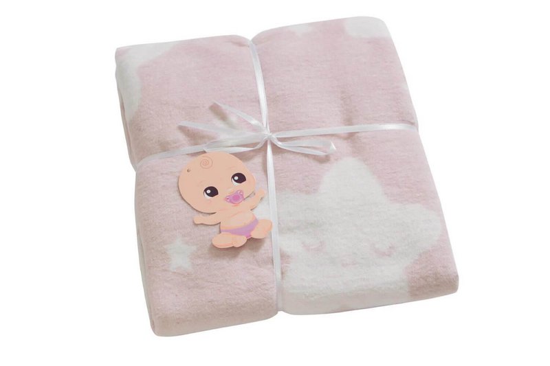 Star Cotton Baby Decke - rosa