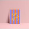 Happy Birthday Stripes Postkarte